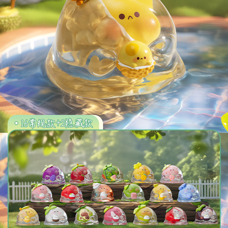 Bubble Eggs Colorful Fruits Series PVC Figures