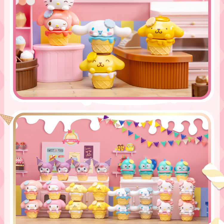 Sanrio Characters Ice Cream Cone Mini Beans Series PVC Figures