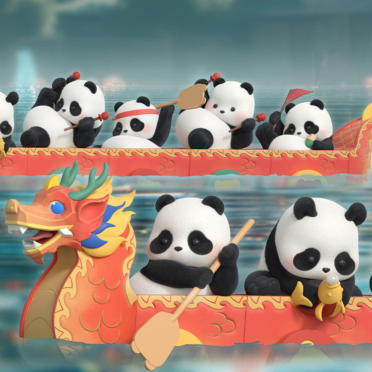 Panda Roll Dragon Boat Series PVC Figures