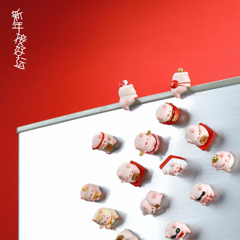 BaoYun Pig Good Lucky Year By Year Mini Beans Series PVC Figures