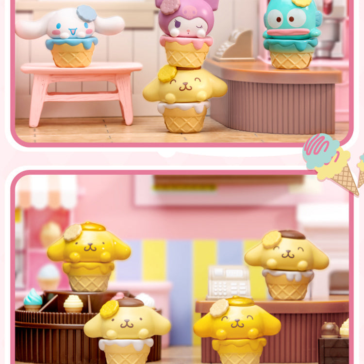 Sanrio Characters Ice Cream Cone Mini Beans Series PVC Figures