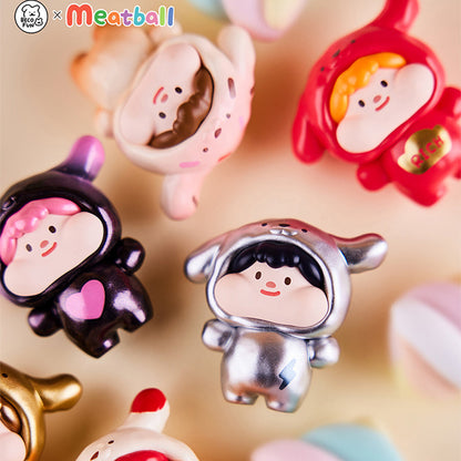 Meatball Cotton Candy Puppy Mini Beans Series PVC Figures