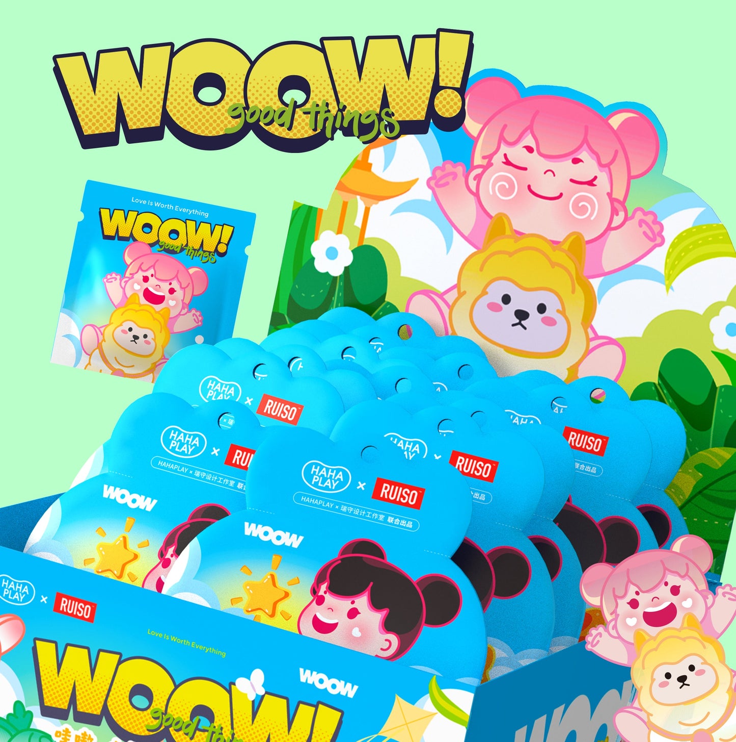 WOOW Have Fun Together Mini Beans Series PVC Figures