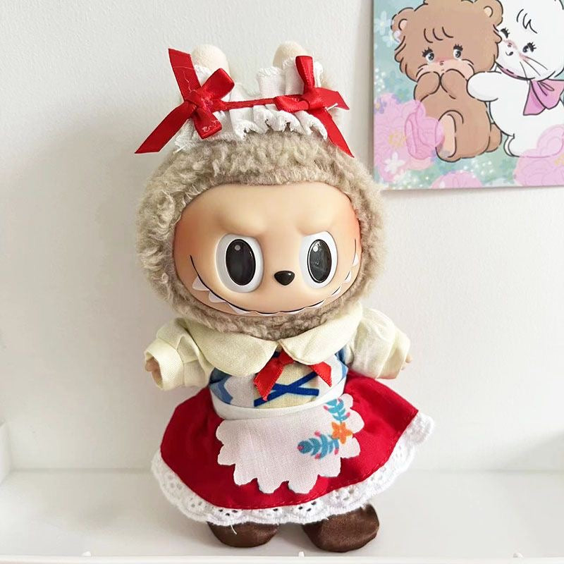 【Only clothes】Cute Mini Plush Doll'S Clothes Outfit Only Clothing Accessories For 17cm Dolls Sweater Hoodie Clothing DIY Kids Gifts