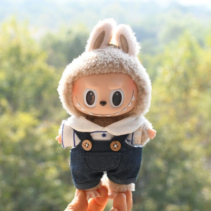 【Only clothes】Cute Mini Plush Doll'S Clothes Outfit Only Clothing Accessories For 17cm Dolls Sweater Hoodie Clothing DIY Kids Gifts