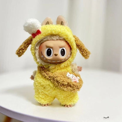 【Only clothes】Cute Mini Plush Doll'S Clothes Outfit Only Clothing Accessories For 17cm Dolls Sweater Hoodie Clothing DIY Kids Gifts