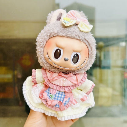 【Only clothes】Cute Mini Plush Doll'S Clothes Outfit Only Clothing Accessories For 17cm Dolls Sweater Hoodie Clothing DIY Kids Gifts