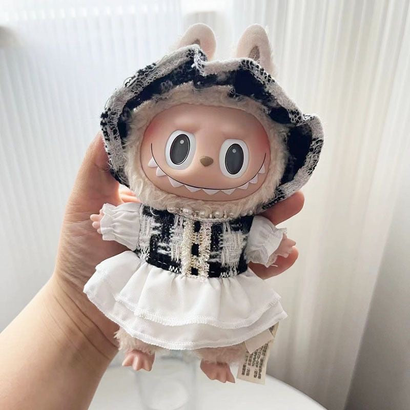 【Only clothes】Cute Mini Plush Doll'S Clothes Outfit Only Clothing Accessories For 17cm Dolls Sweater Hoodie Clothing DIY Kids Gifts