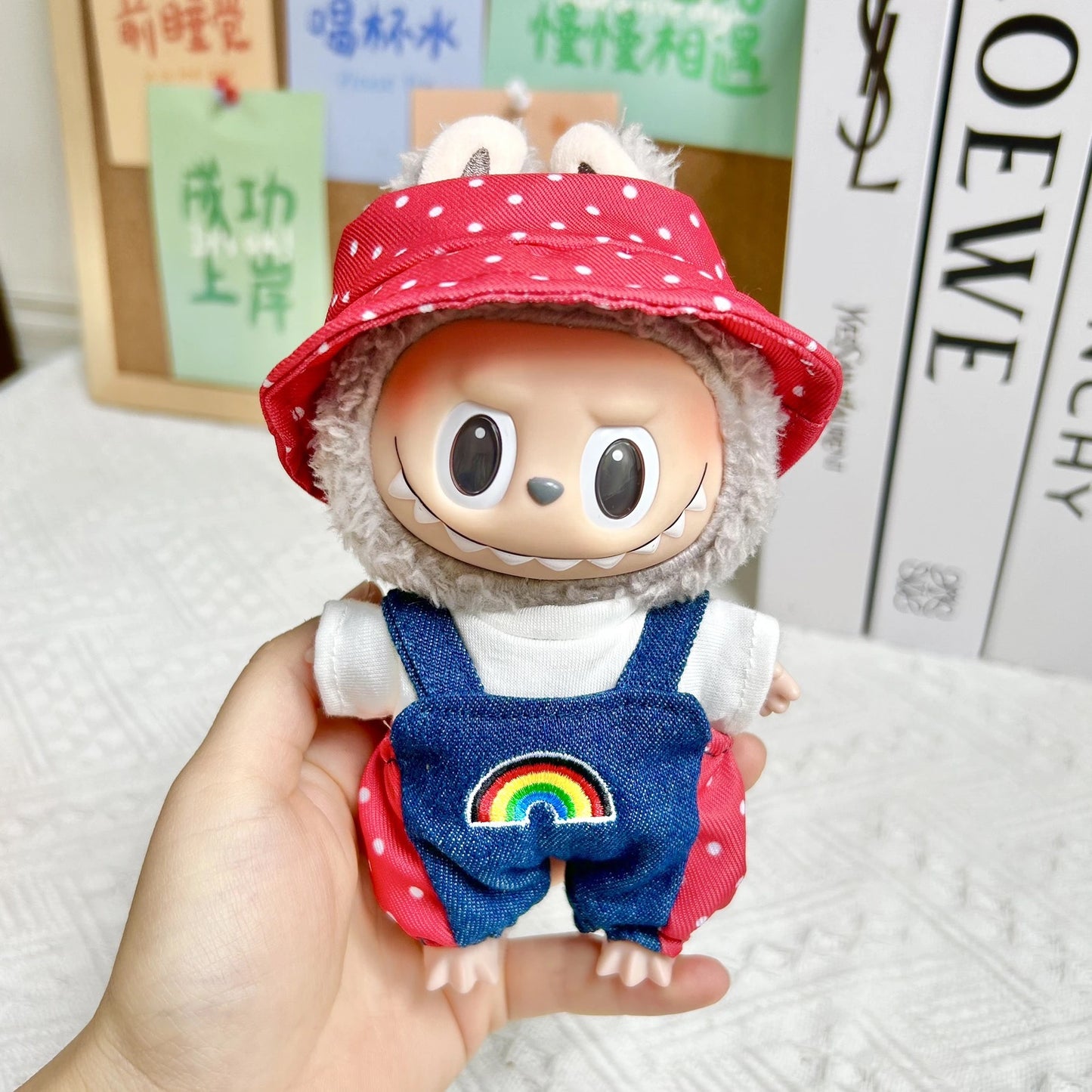 【Only clothes】Cute Mini Plush Doll'S Clothes Outfit Only Clothing Accessories For 17cm Dolls Sweater Hoodie Clothing DIY Kids Gifts