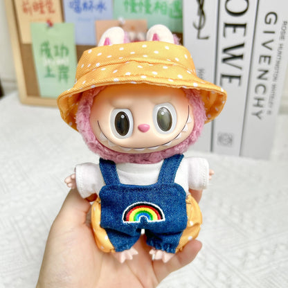 【Only clothes】Cute Mini Plush Doll'S Clothes Outfit Only Clothing Accessories For 17cm Dolls Sweater Hoodie Clothing DIY Kids Gifts