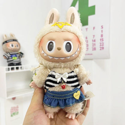 【Only clothes】Cute Mini Plush Doll'S Clothes Outfit Only Clothing Accessories For 17cm Dolls Sweater Hoodie Clothing DIY Kids Gifts