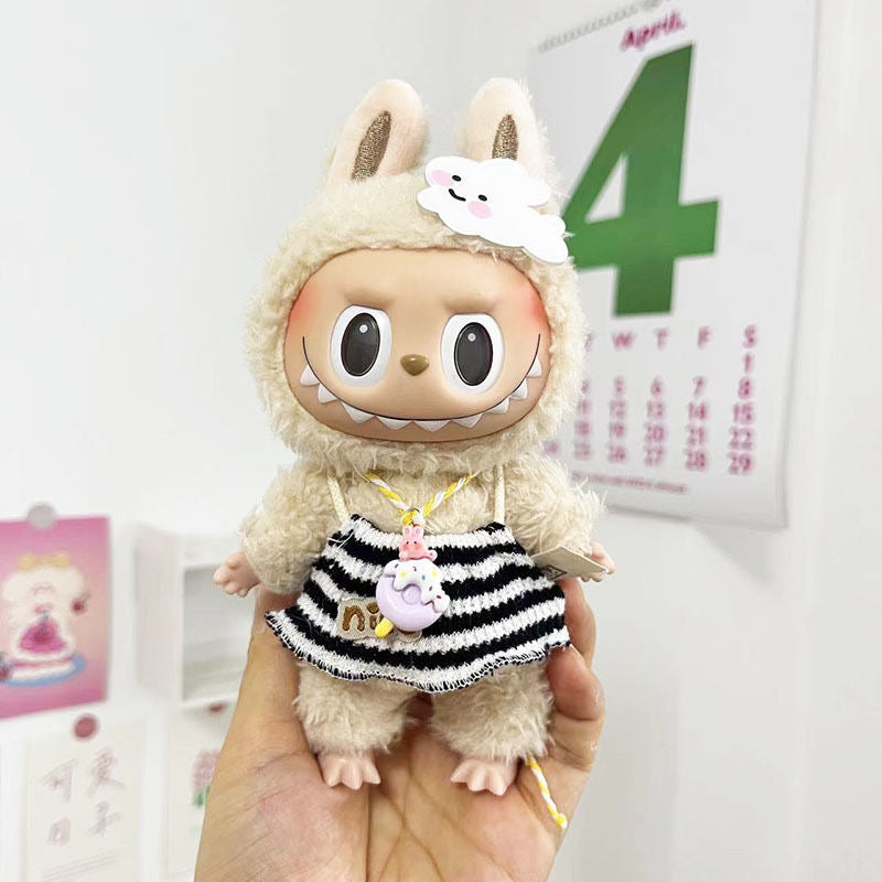 【Only clothes】Cute Mini Plush Doll'S Clothes Outfit Only Clothing Accessories For 17cm Dolls Sweater Hoodie Clothing DIY Kids Gifts